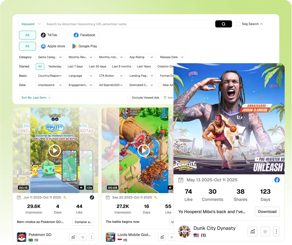 Find Trending Games Through Ad Data