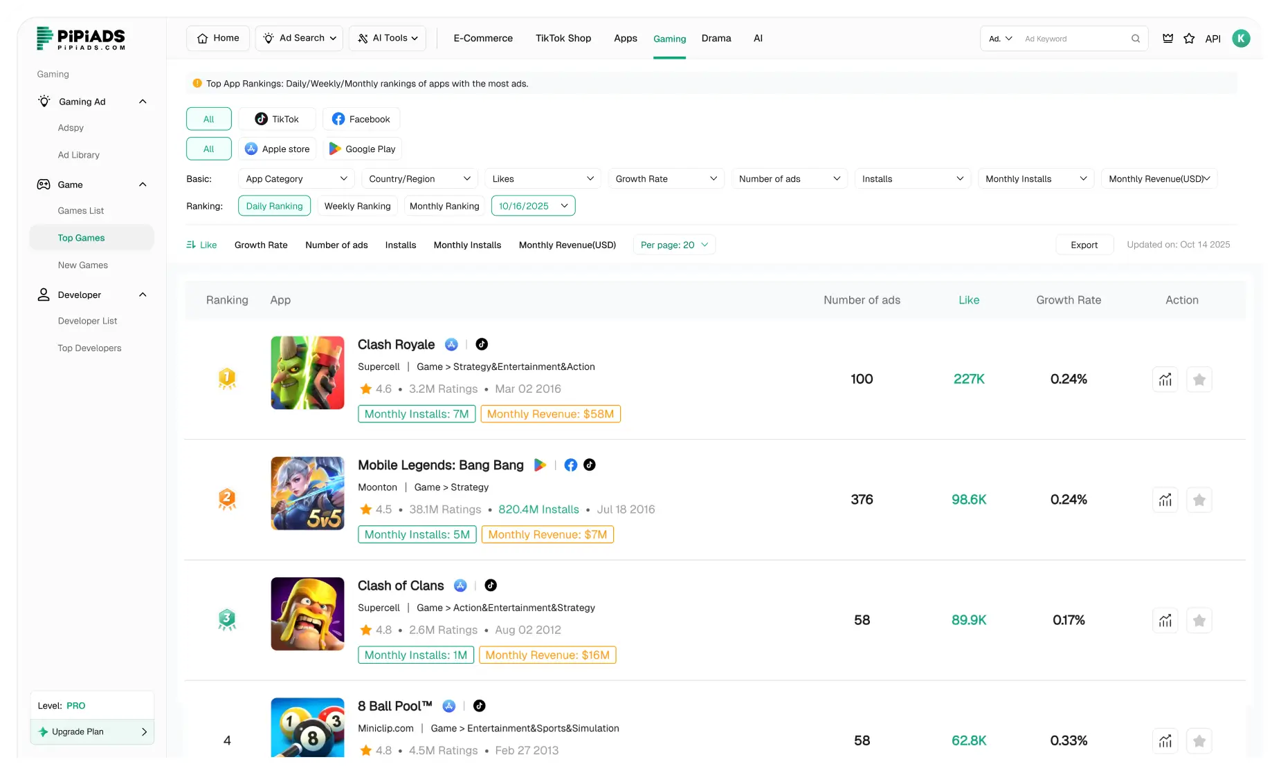 Ứng dụng trò chơi hàng đầu